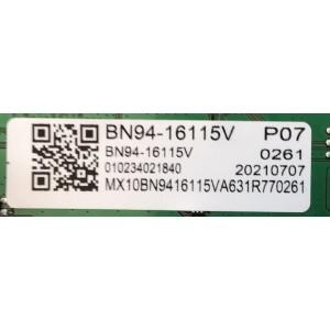 MAIN PARA SMART TV SAMSUNG 4K RESOLUCION (3840x2160) UHD CON HDR / NUMERO DE PARTE BN94-16115V / BN41-02756C / BN9416115V / BN97-17444Q / BN41-02756C000 / DZFH2113 / PANEL CY-BT065HGLV9H / DISPLAY BN96-53489A / MODELO UN65TU7000BXZA FO11